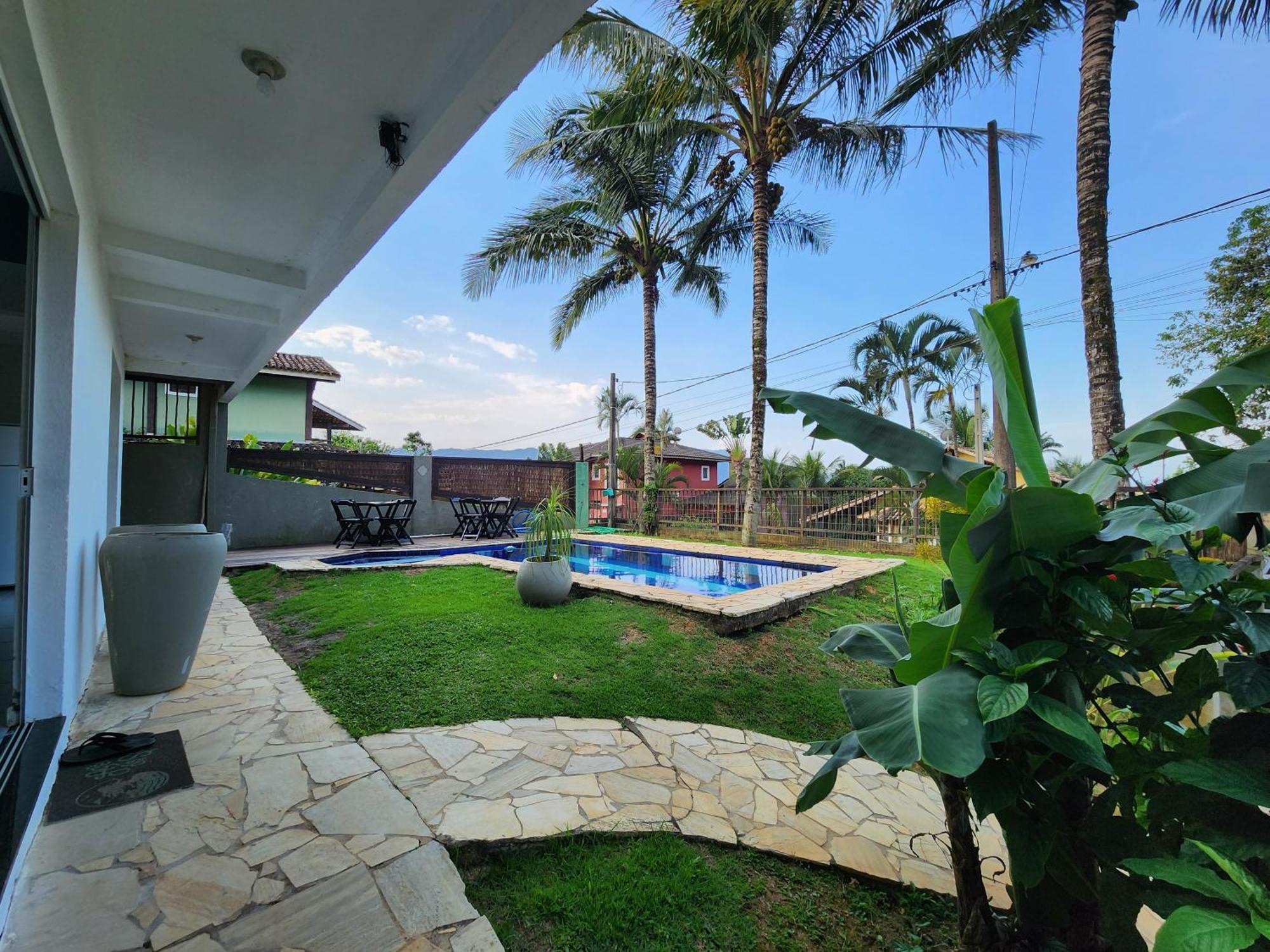 Casa completa com vista na praia do Curral Ilhabela Exterior foto