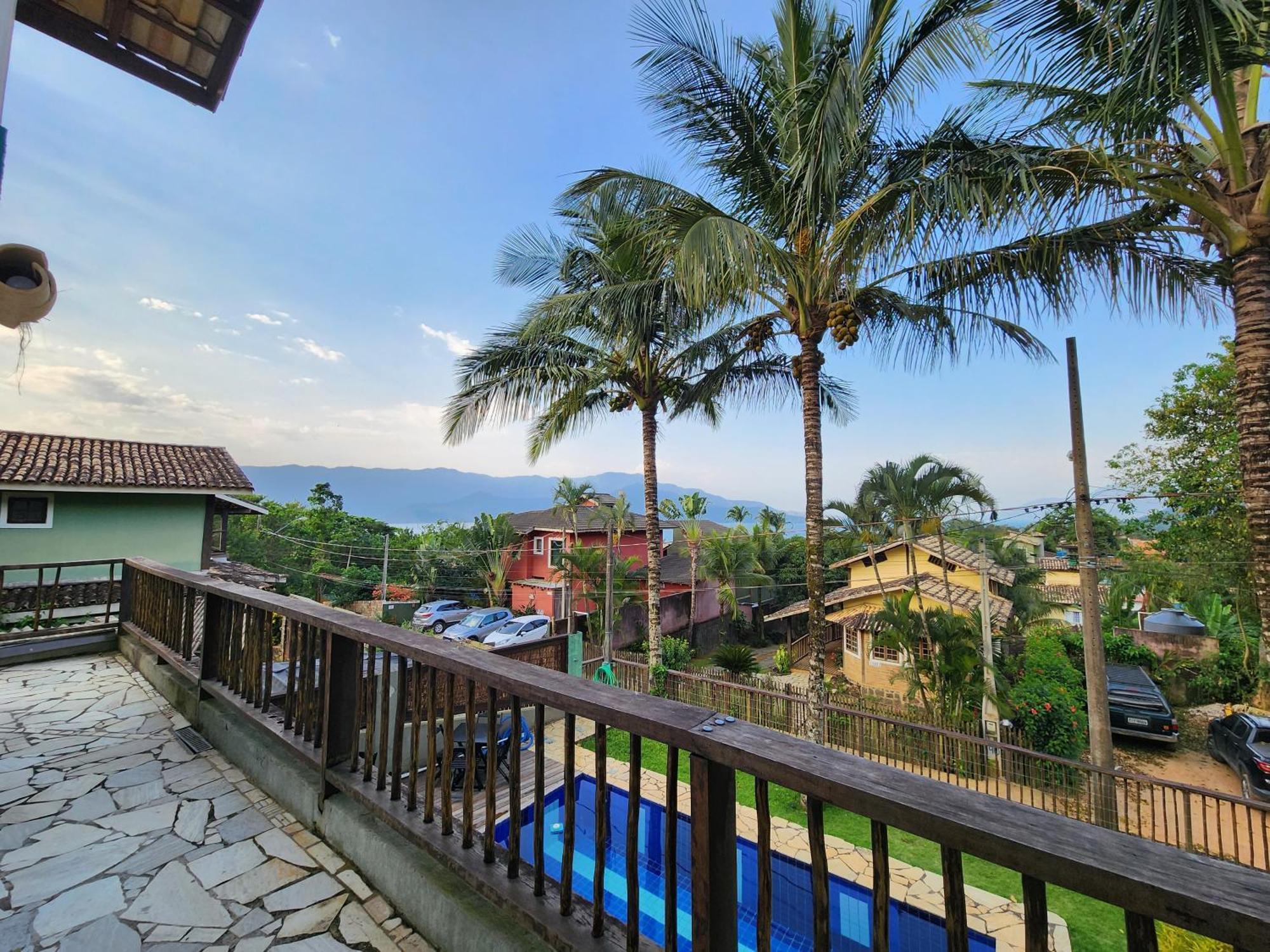 Casa completa com vista na praia do Curral Ilhabela Exterior foto