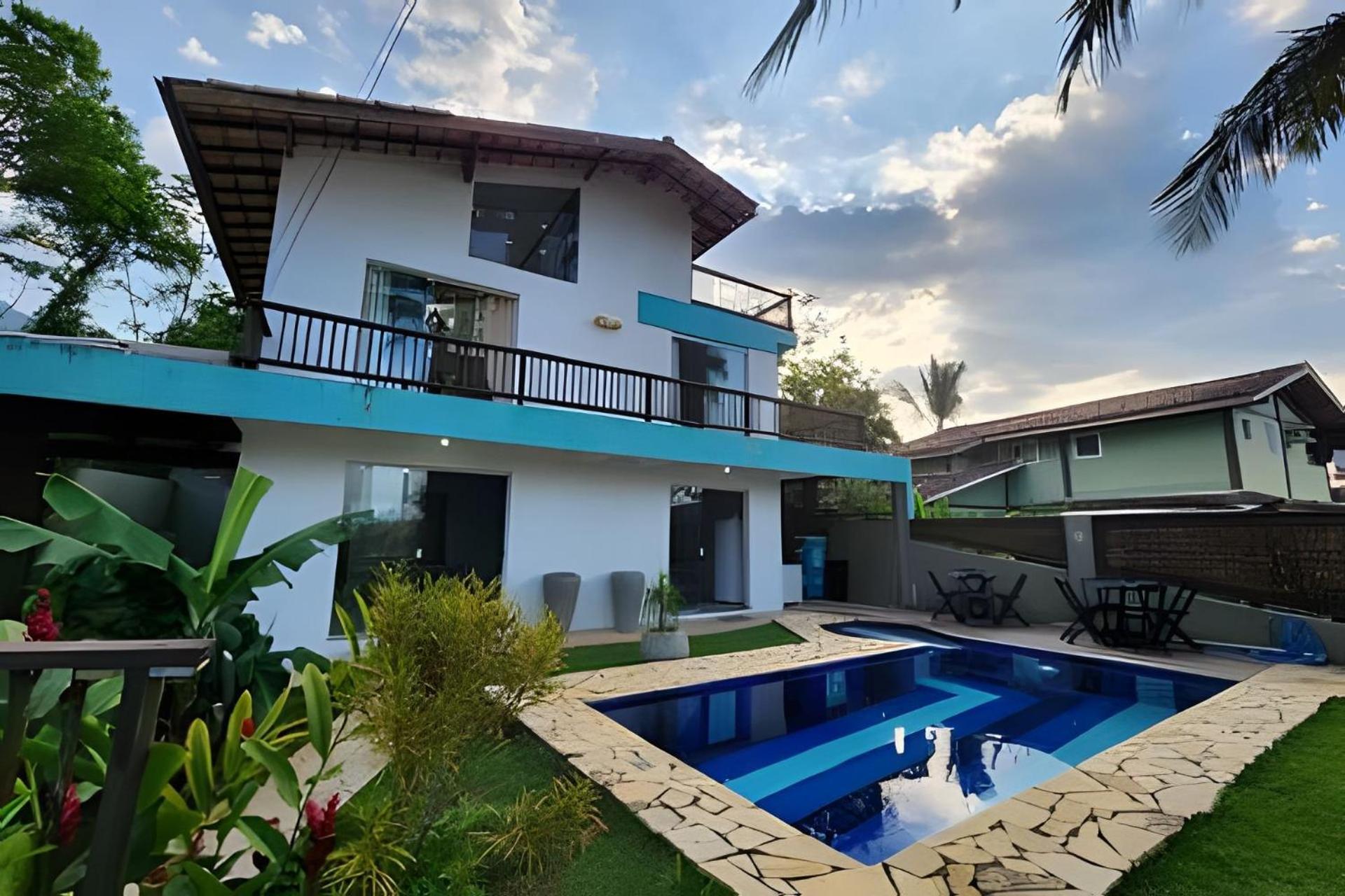 Casa completa com vista na praia do Curral Ilhabela Exterior foto