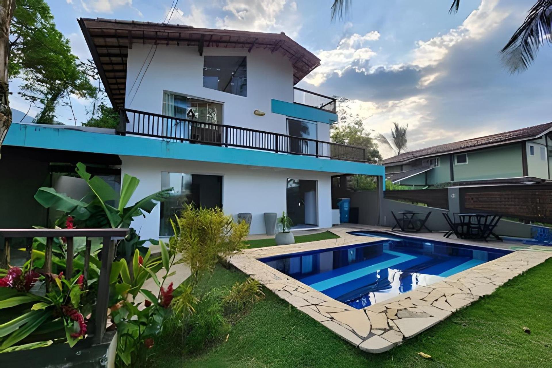 Casa completa com vista na praia do Curral Ilhabela Exterior foto