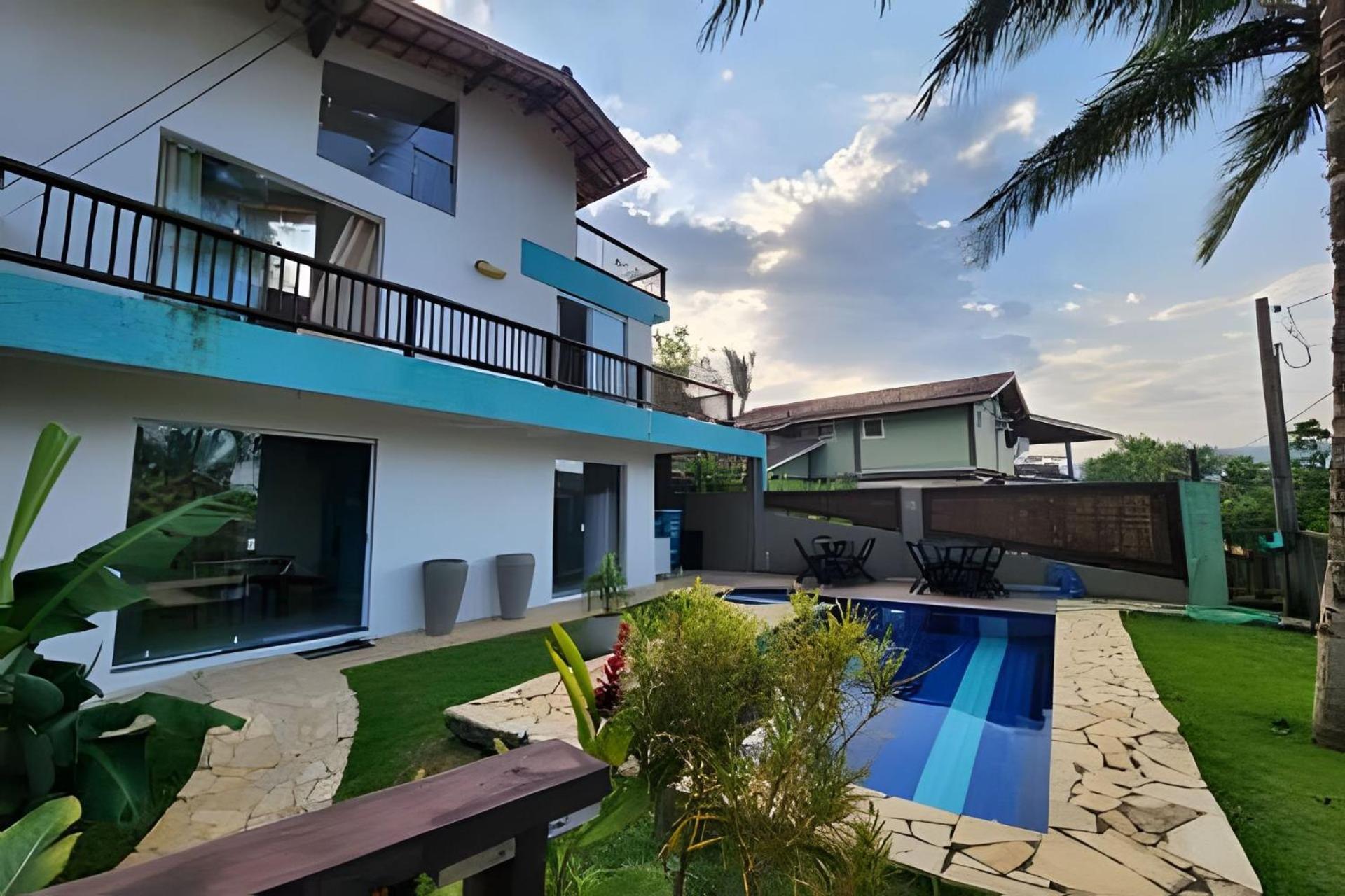 Casa completa com vista na praia do Curral Ilhabela Exterior foto