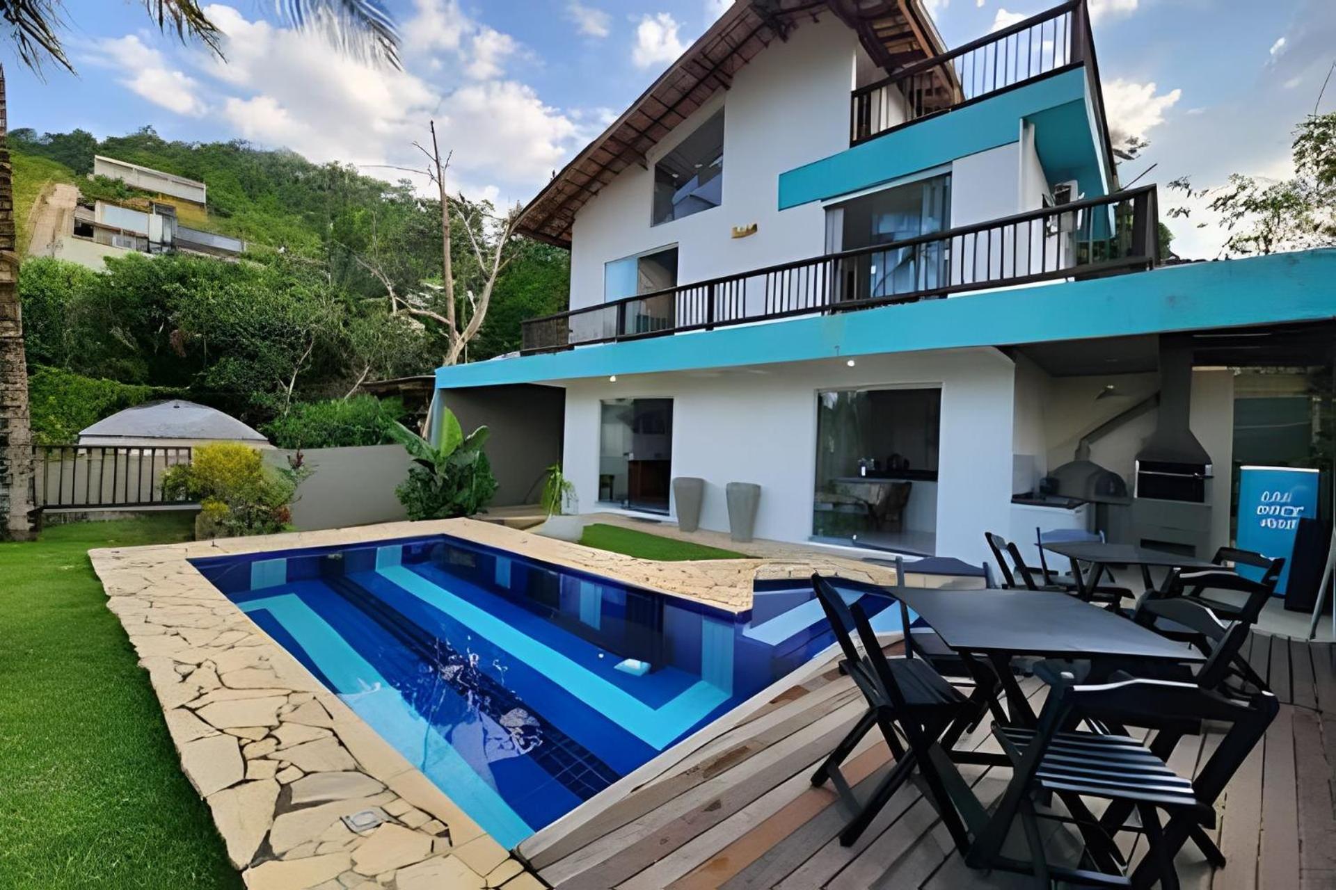 Casa completa com vista na praia do Curral Ilhabela Exterior foto